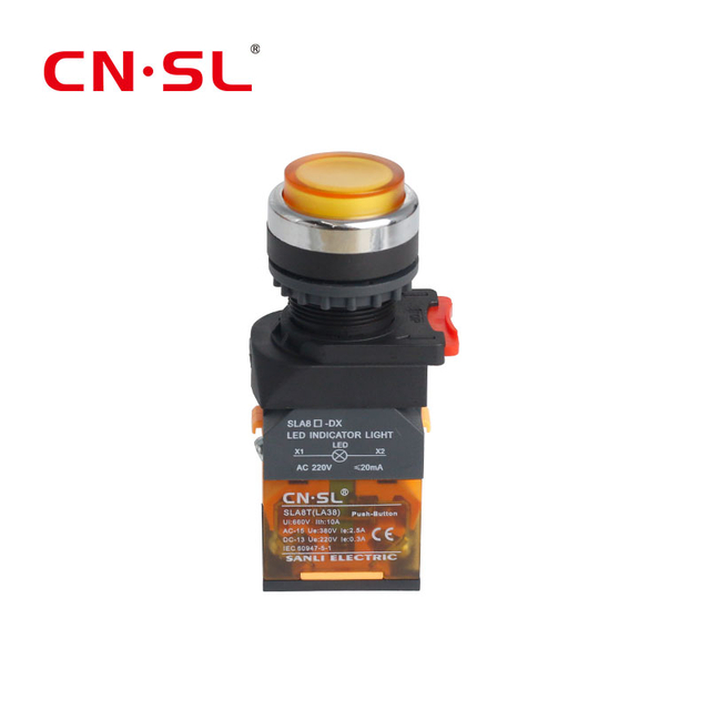 Reinicio momentáneo con pulsador iluminado con luz LED para ascensores