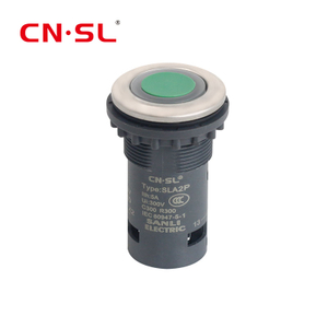 Interruptor de botón pulsador de plástico iluminado tipo compacto SLA2P 1NO o 1NC con LED