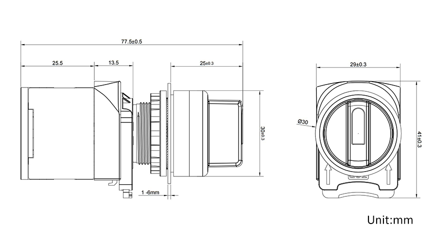 8T旋钮三位置锁-复位-半复位