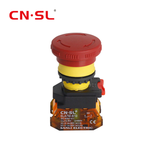 Botón de parada de emergencia OEM 22mm IP65, interruptores de botones pulsadores de cabeza de seta roja momentáneos eléctricos impermeables a prueba de agua