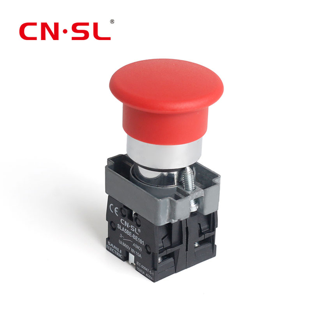  Interruptor selector XB2, pulsador de cabeza de seta de corriente de 10 amperios sin luz de 22mm