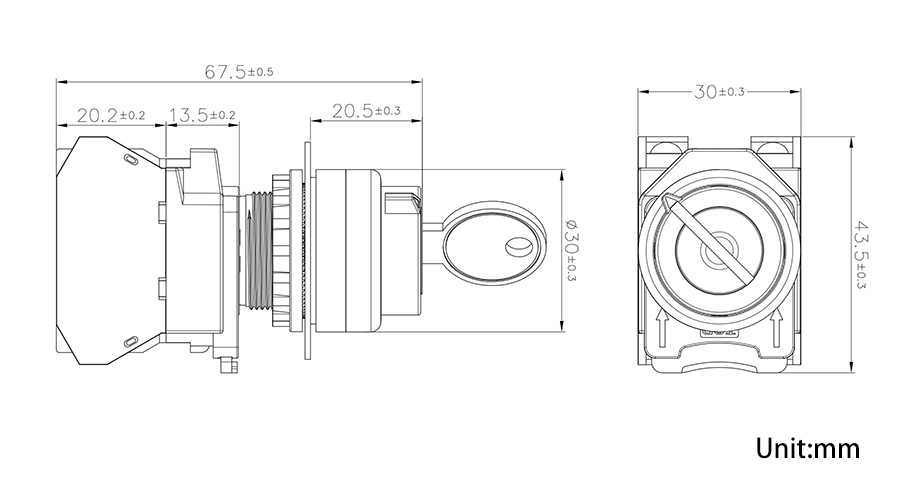 7M钥匙二位置锁-复位