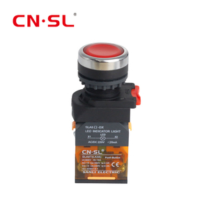 Interruptor de botón serie SLA8T, tipo de presión, autorreinicio con LED de arranque y parada Circular 1NO1NC/2NO/2NC
