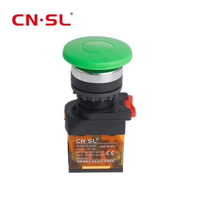Interruptor de botón vendedor caliente de la cabeza de seta para el dispositivo de distribución del equipo eléctrico del poder