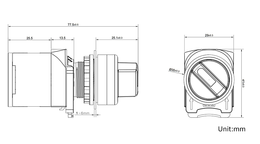 8T旋钮二位置锁-复位